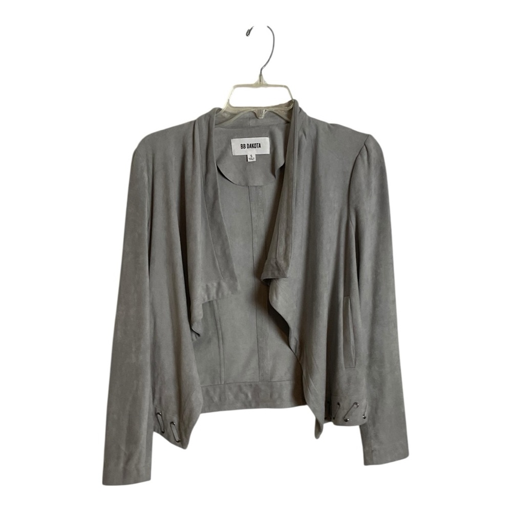 BB Dakota Faux Suede Jacket Gray Small